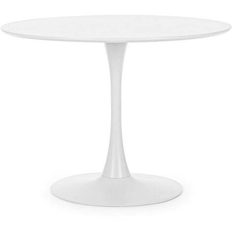 KONTE.DESIGN Tavolo BLOOM Bianco Diametro 100 Altezza 75 cm