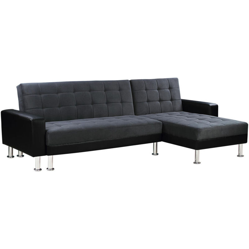 Habitat Et Jardin - Ecksofa Reversibel Mit Schlaffunktion 'theo' - 4 Personen - Schwarz/grau
