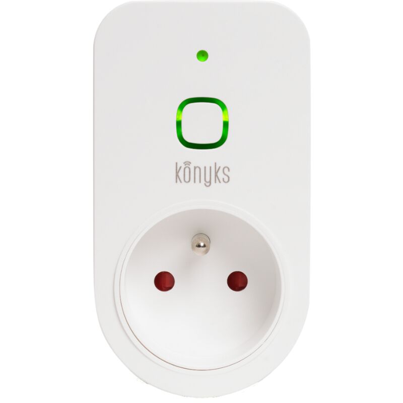 Prise connectée WiFi +BT, 16A, 3680W, compteur de consommation - Konyks Priska+ Easy