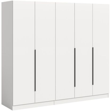 Kopenhagen armoire de rangement 5 portes blanches.