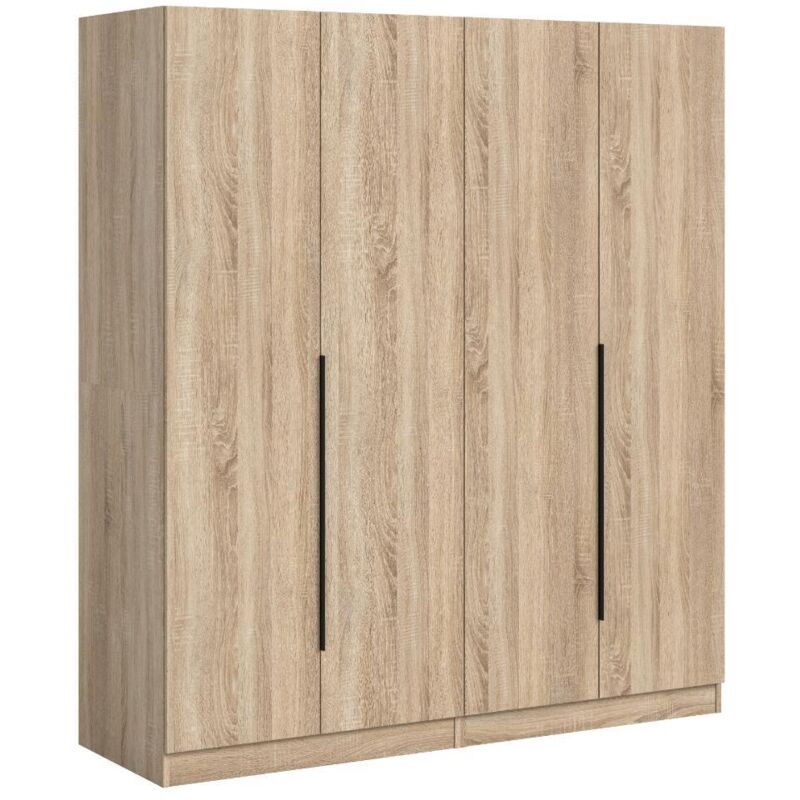 Ebuy24 Kopenhagen Kleiderschrank 4 Türen Eiche Dekor.