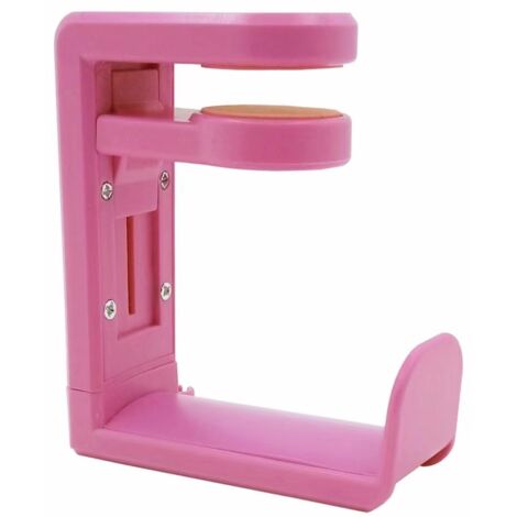Kopfhörerständer, verstellbarer Kopfhörerhalter, Kopfhörerhalter für Schreibtisch, universeller Kopfhörerhalter, Gaming-Headset-Halter, mit 360° Drehung und Kabelklemme für Tische, Regale, Pink