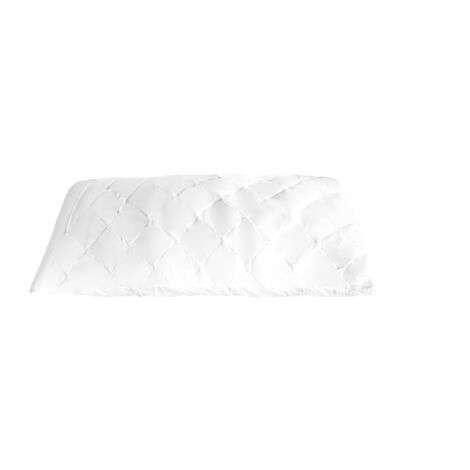 Kopfkissen mit Füllung – gestepptes Design in Weiß 40 x 80 cm