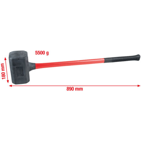 KSTOOLS Kopflänge ohne Rückprall 4500G, Griff aus Faser mit Zweikomponentenmaterial