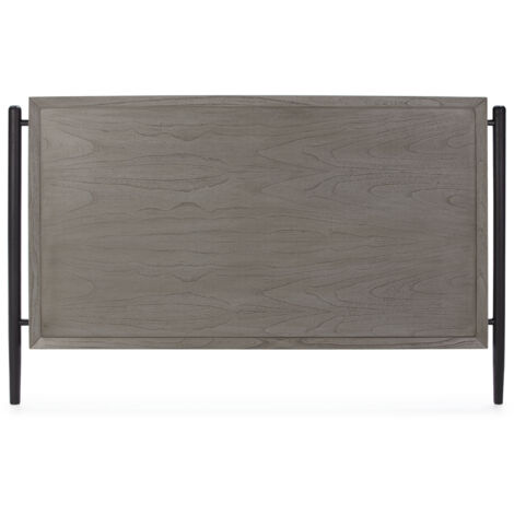 KOPFTEIL 160X6X110 GRAUES HOLZ/SCHWARZ/SCHWARZES METALLMÖBEL/BETTEN/KOPFTEILE für alle Stile, um dem Zuhause eine besondere Note zu verleihen