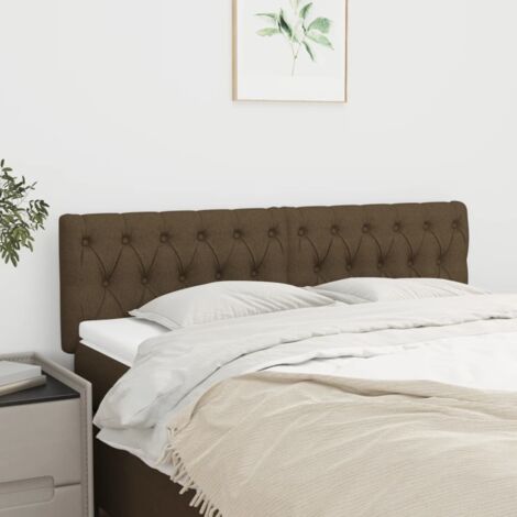 Kopfteil 2 Stk Dunkelbraun 72x7x78/88 cm Stoff