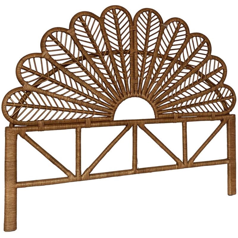 Sweeek - Kopfteil Aus Dunklem Rattan - 160 Cm