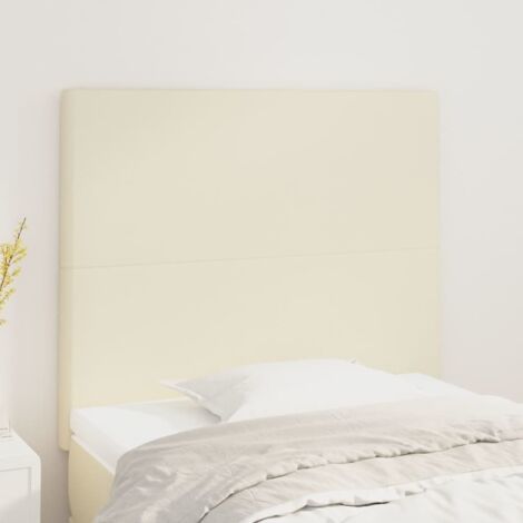 Kopfteil Creme 90x5x118/128 cm Kunstleder