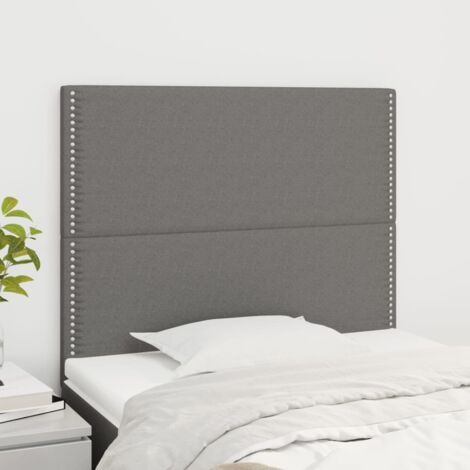 Kopfteil Dunkelgrau 90 x 5 x 118/128 cm Stoff