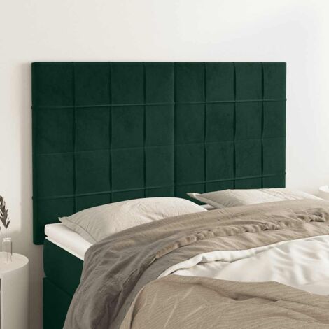Kopfteil Dunkelgrün 144x5x118/128 cm Samt