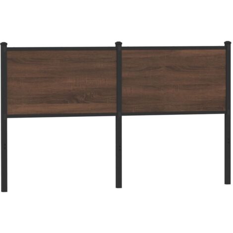 Kopfteil Eiche dunkel 150 cm aus Holzwerkstoff und Stahl