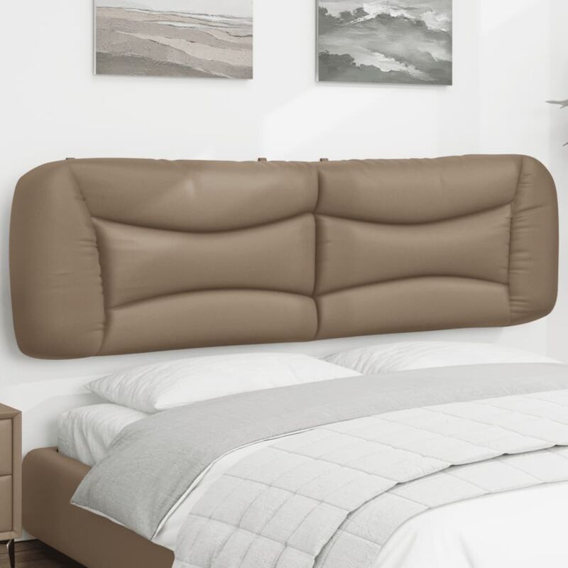 Kopfteil-kissen 'hvar' Cappuccino-braun 180 Cm Kunstleder Vidaxl