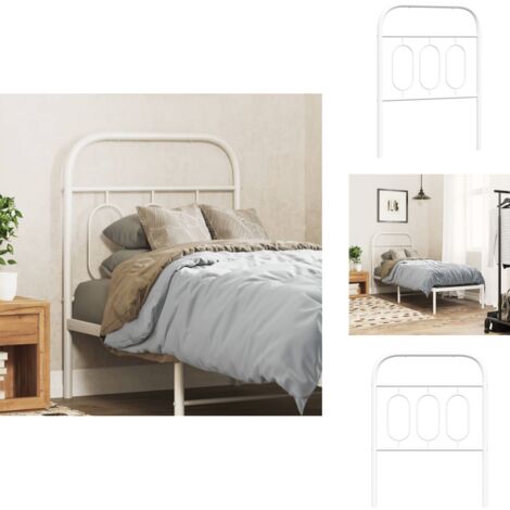 Kopfteil Metall Weiß 75 cm - Bettenkopfteil - Metallbett - Weißer Kopfteil - Kopfteil Für Doppelbett - Kopfteil Für Einzelbett