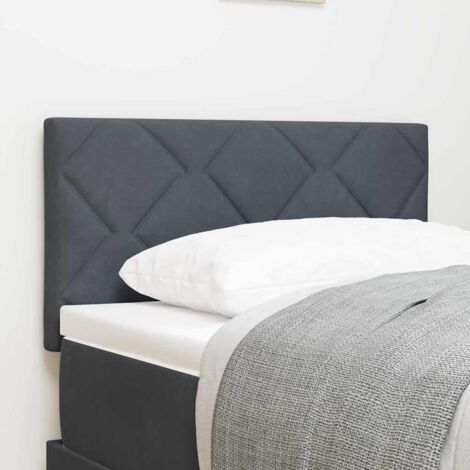 Kopfteil mit Kopfteil Dunkelgrau 80 cm Samt vidaXL