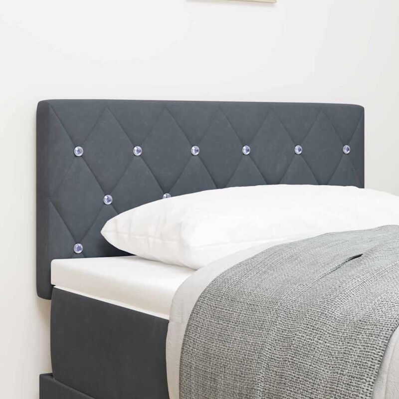 Samt-kopfteil Argyle Mit Kopfteil Manuell Dunkelgrau 80 Cm Samt Vidaxl