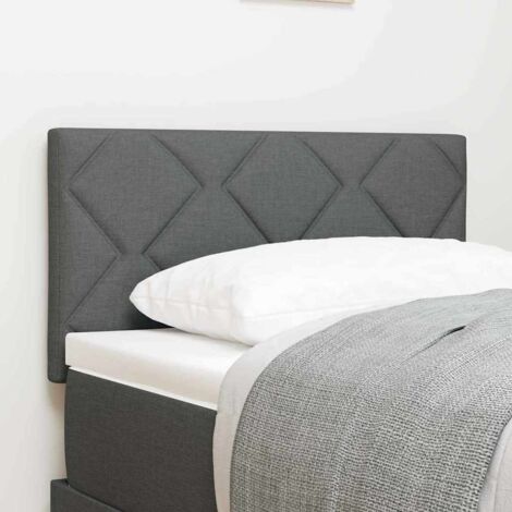 Kopfteil mit LED-Lichtleisten mit Kopfteil Grau 80 cm Stoff vidaXL