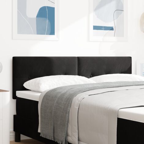 Kopfteil mit LED -Streifenleuchten Schwarz 72 cm Samt vidaXL
