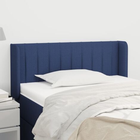 Kopfteil mit Ohren Blau 83x16x78/88 cm Stoff vidaXL