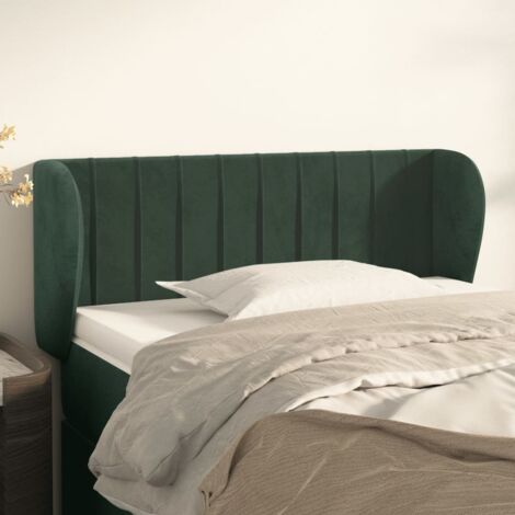 Kopfteil mit Ohren Dunkelgrün 83x23x78/88 cm Samt vidaXL891253