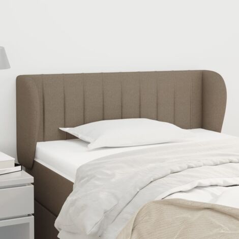 Kopfteil mit Ohren Taupe 103x23x78/88 cm Stoff vidaXL