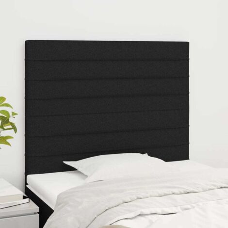 Kopfteil Schwarz 80x5x118/128 cm Stoff