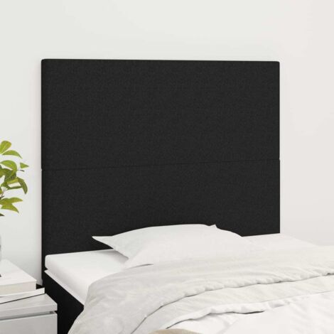 Kopfteil Schwarz 80x5x118/128 cm Stoff