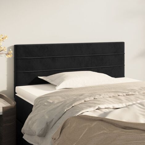 Kopfteil Schwarz 80x5x78/88 cm Samt vidaXL