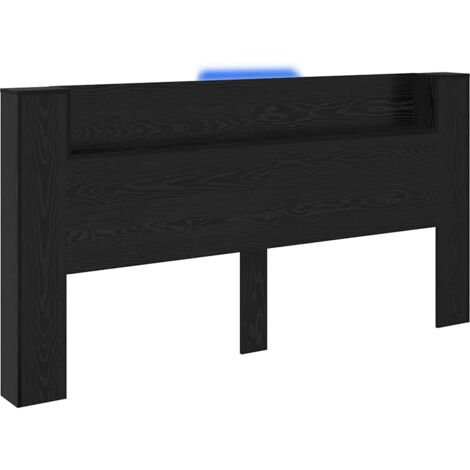 Kopfteil Schwarz Eichen-Optik 200 x 15 x 103,5 cm Holzwerkstoff vidaXL