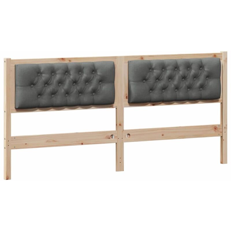Kopfteil Braun Und Dunkelgrau 180 Cm Massivholz Kiefer Vidaxl