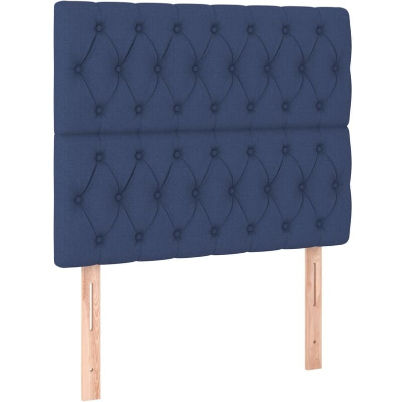 Kopfteile 2 Stk. Blau 90x7x78/88 cm Stoff Vidaxl