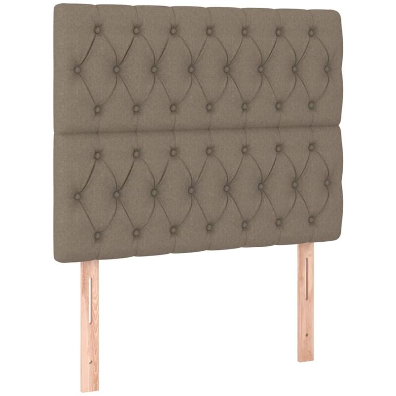 Kopfteile 2 Stk. Taupe 90x7x78/88 cm Stoff Vidaxl