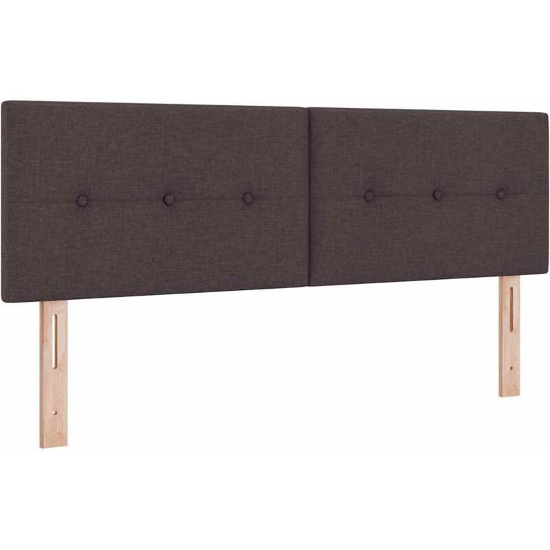 Kopfteil Mit Kopfteil Dunkelbraun 140 Cm Stoff Vidaxl