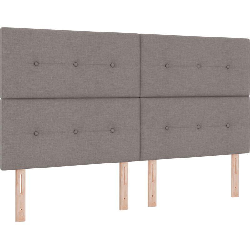 Kopfteil Mit Knopfheftung Taupe 180 Cm Stoff Vidaxl