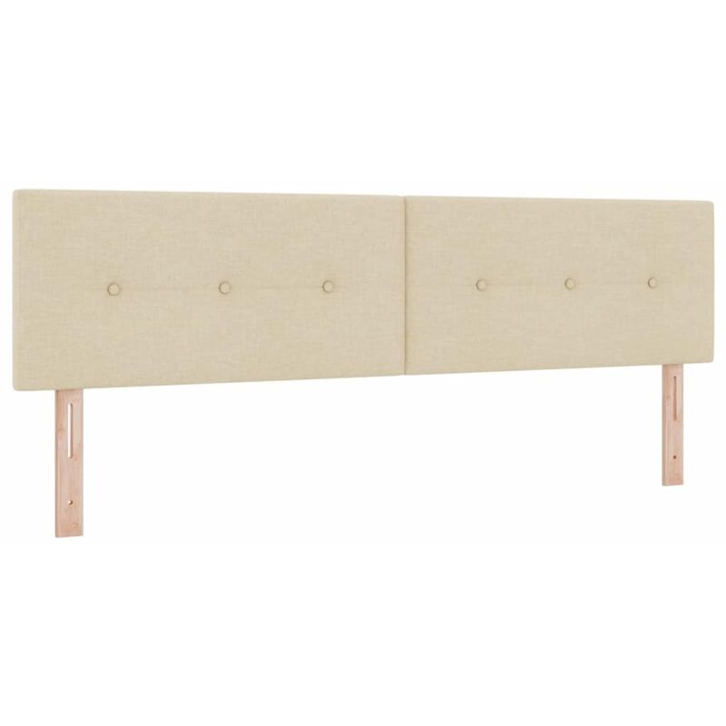Kopfteil Mit Kopfteil Creme 180 Cm Stoff Vidaxl