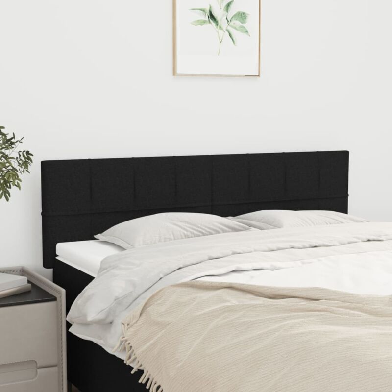 Kopfteile 2 Stk. Schwarz 72x5x78/88 Cm Stoff Vidaxl