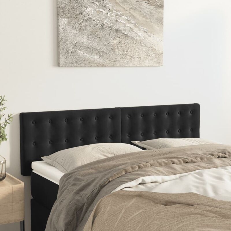 Kopfteile 2 Stk. Schwarz 72x5x78/88 Cm Samt Vidaxl