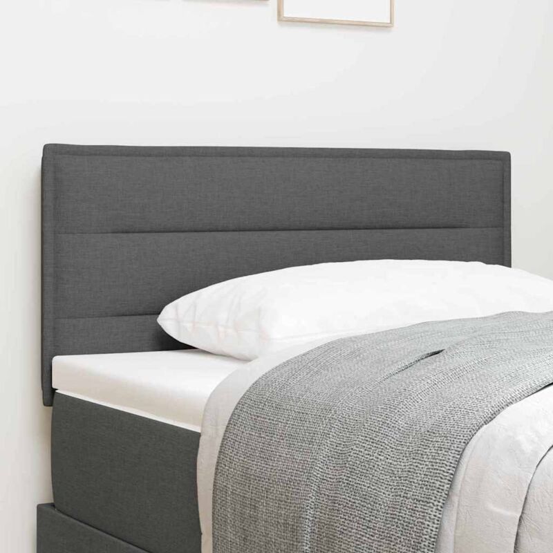 Kopfteil Höhenverstellbar Mit Kopfteil Dunkelgrau 100 Cm Stoff Vidaxl