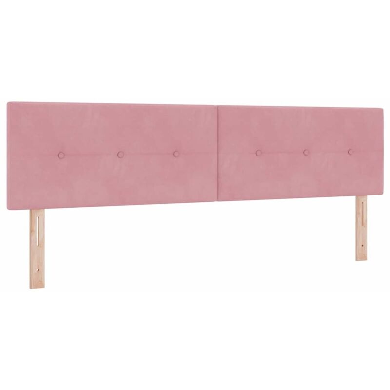 Kopfteil Wandmontiert Mit Kopfteil Rosa 180 Cm Samt Vidaxl
