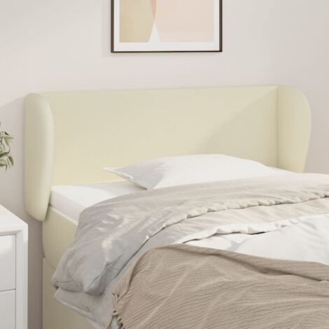Kopfteile mit Ohren Creme 103x23x78/88 cm Kunstleder
