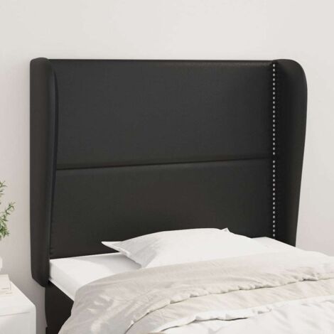 Kopfteile mit Ohren Schwarz 103x23x118/128 cm Kunstleder
