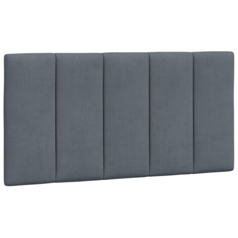 Kopfteilkissen "Hanko" Dunkelgrau 100 cm Samt vidaXL