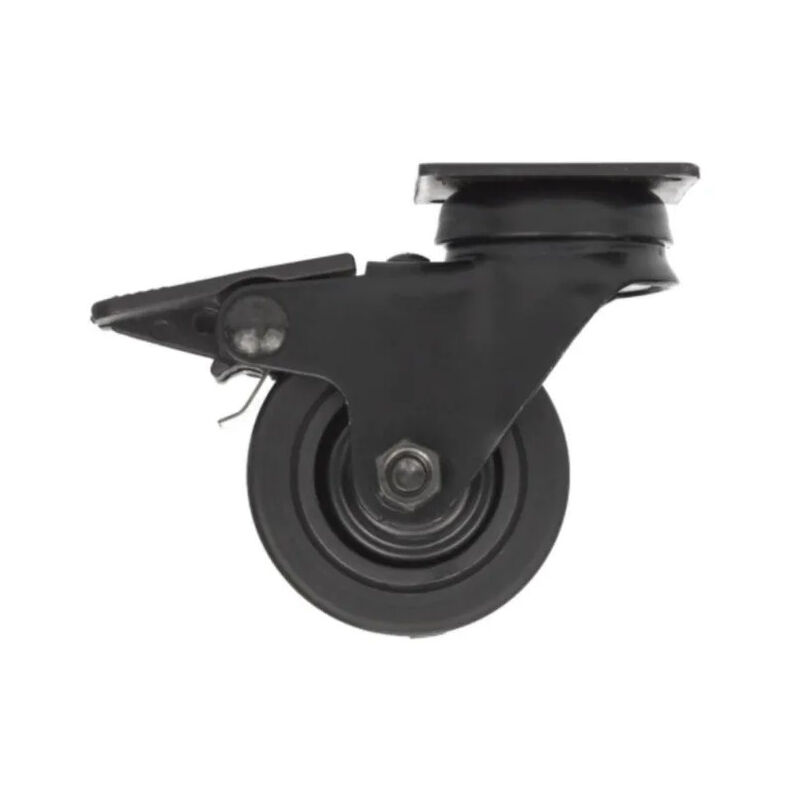 Cime Kopie Von Rolle Mit Bremse Novo D. 50 Mm Schwarz Mit Schwenkbarer Platte, H. 72 Mm