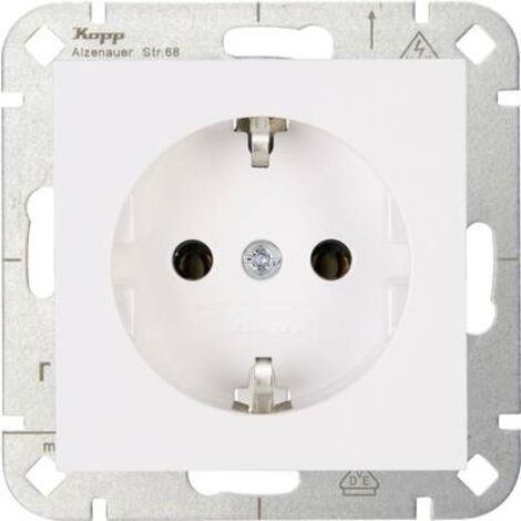 Kopp 1 parte Frutto Presa schuko HK 07 Bianco puro 949329007
