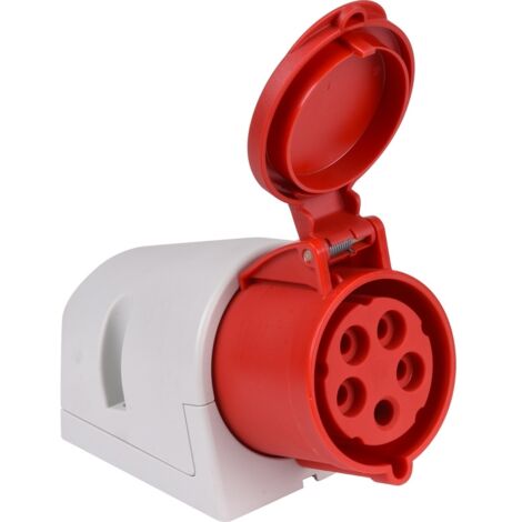 Kopp 102000005, Presa CEE, 5 poli, 32 A, 400 V, rosso