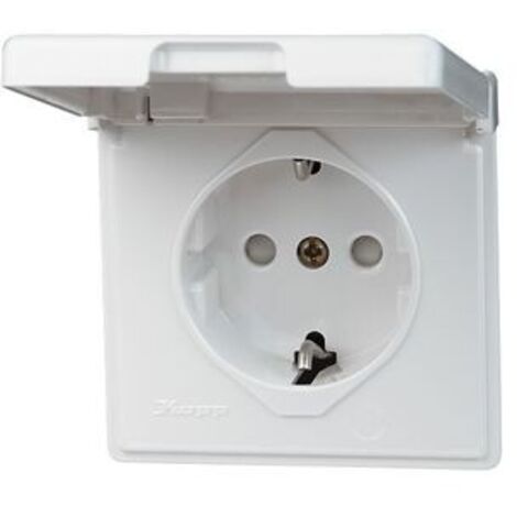 Kopp 119102080 Interruttore per ambienti umidi Presa schuko Arktis Bianco 1 pz.