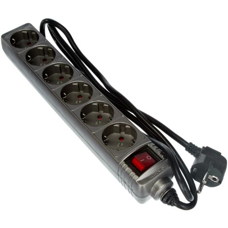 Kopp 120943005 - Ciabatta elettrica a 6 ingressi con interruttore luminoso standard, titanio