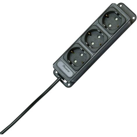 Kopp 127015013 Multipresa 3 scomparti Antracite Schuko 1 pz.