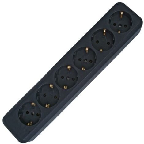 Kopp 129405003 Multipresa 6 scomparti Nero 1 pz.