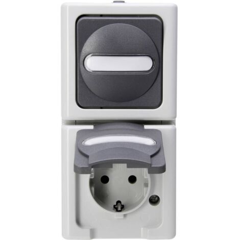 Kopp 130856009 Interruttore illuminato grigio e nero