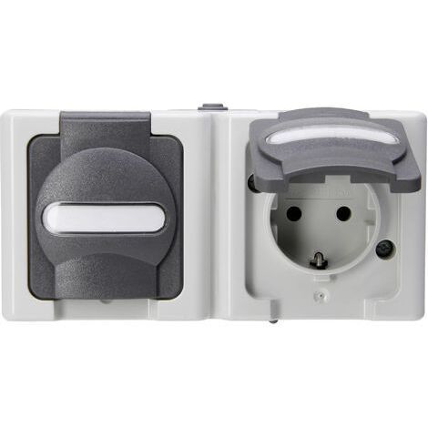 KOPP 131256002 SCHUKO NOIR, GRIS PRISE DE COURANT
